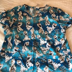 Olaf scrub top